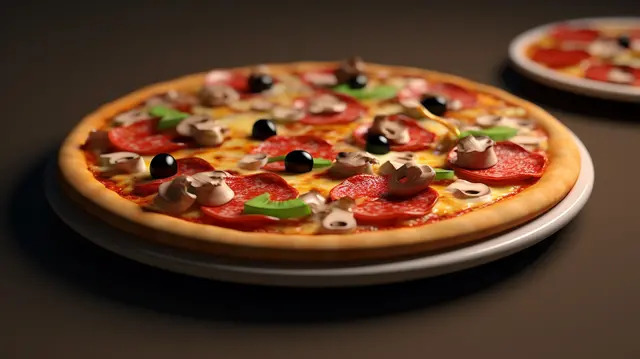 pngtree scrumptious 3d pizza loaded with tantalizing toppings image 3749841